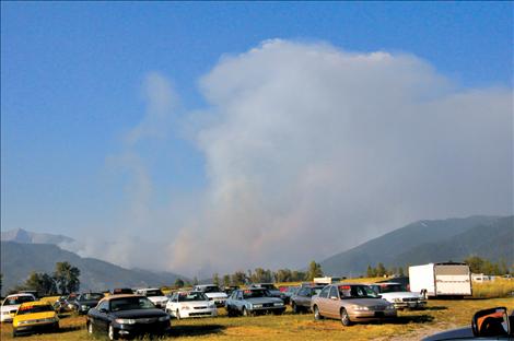 Smoke from the Firestone Flats fire was visible from Evaro Hill, and could be seen from miles away. 