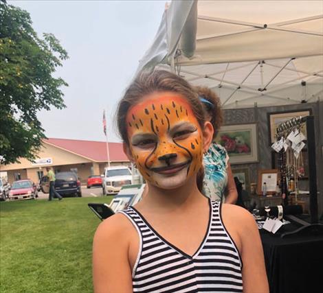 Face painting was a popular pursuit for young festival-goers.