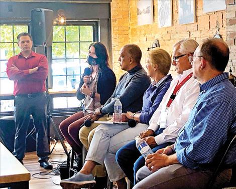 Brian Miskimins, far left, moderated a panel on housing that included Jody Perez, Juan Escano, Linda Reksten, Bill Barron and Ed Meece. Videographer David King has made a video of the full meeting available online at: https://www.cityofpolson.com/planning. Click the word LINK highlighted in brown.