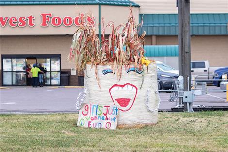 Many of this year’s hay bale contest entries celebrate music of the 80s.