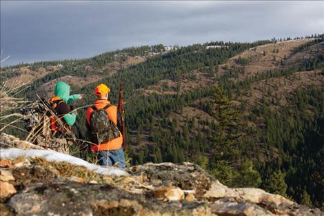 Hunters scout for deer in the Cabinent Mountains in 2020.