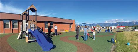 A grand opening ceremony for the new special needs playground at Cherry Valley school was held Thursday, Oct. 7. Teachers, school administrators, playground donors, parents and children attended. 