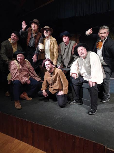   Vigilantes and Wilbur Sanders in Virginia City Montana. Top left: The part of Thomas Francis Meagher is played by Mike Gillpatrick of St. Ignatius.