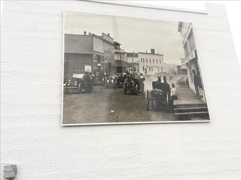 Tin photo of old downtown Ronan.
