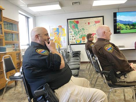 Detention Commander Joel Shearer and Lake County Sheriff Don Bell were on hand last Monday to discuss a remodeling project at the county jail. 