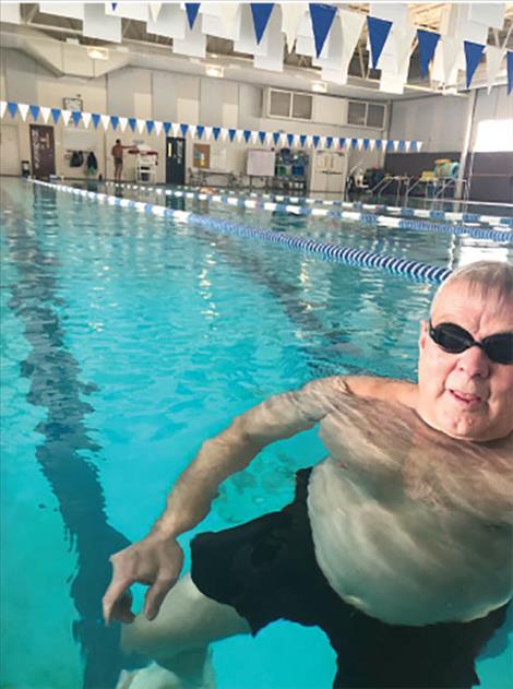 Avid swimmer Mike Case hits the pool daily. “It’s just the best thing to do,” he says. 
