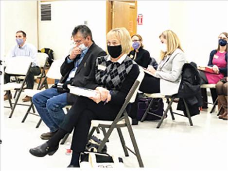 Tribal Vice Chair Leonard TwoTeeth and Montana Lt. Gov. Kristin Juris introduced members of the new Flathead Reservation Water Management Board during its inaugural meeting last Thursday in Ronan.