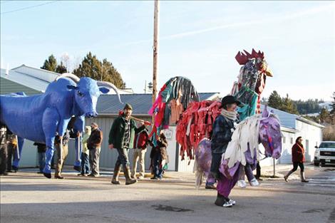 Most of the puppets have been made by members of the community.