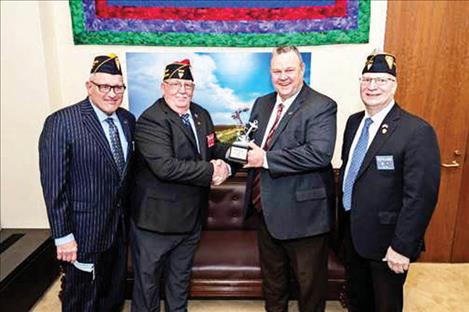 Senator Tester receives the Fleet Reserve Association’s annual award for his outstanding leadership on toxic exposure for veterans and servicemembers.