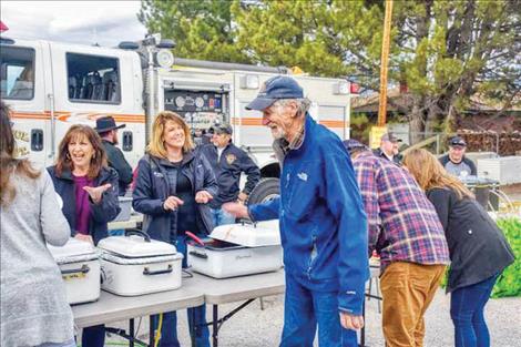 Despite the chilly weather, community members brought their friends and families out to support the fire department.