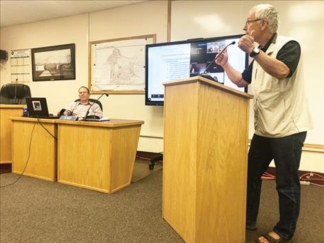 Tracy Sharp, who lives on Rocky Point Road, urged city government to get answers from the Montana Department of Transportation about traffic issues, “so we don’t have to risk our lives simply going to Super One to get a loaf of bread in the summer.”