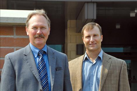 Shane Roberts, left, retired Sept. 1 from his position as CEO of St. Luke Hospital in Ronan. Steve Todd, right, is replacing him. 