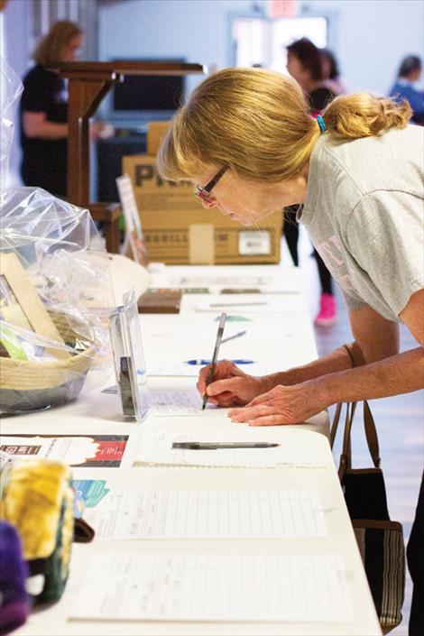 A silent auction helped raise money during the Oct. 1 fundraiser. 