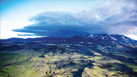 The Crazy Mountains, viewed to the north-northwest over the West Fork of Duck Creek.