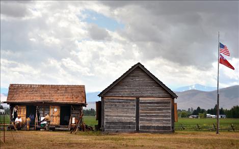 The Hudson’s Bay Company trading post at Fort Connah, right, was built in a posts-on-the-sill type construction.