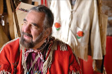 Preston Miller welcomes visitors to Fort Connah as volunteers keep the days of trapping and trading alive for historical and educational  purposes.