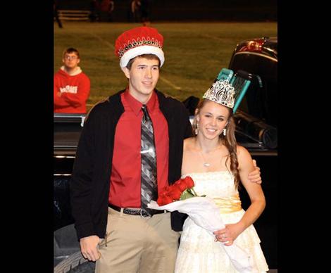 Josh Reed and Alexis Shick were crowned King and Queen during halftime of their homecoming game.